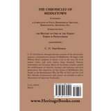 The Chronicles of Middletown [Pennsylvania] back cover
