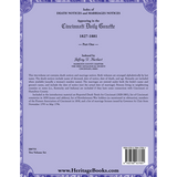 Index of Death Notices and Marriages Notices appearing in the Cincinnati Daily Gazette, 1827-1881, Part I back cover