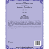 Index of Death Notices and Marriages Notices appearing in the Cincinnati Daily Gazette, 1827-1881, Part II back cover