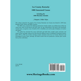 Lee County, Kentucky 1880 Annotated Census, Including the 1880 Mortality Schedule back cover