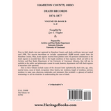 Hamilton County, Ohio Death Records Volume III 1874-1877 Part B back cover