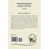 Buckingham Burials, A Survey of Cemeteries in Buckingham County, Virginia: Volume 3 back cover