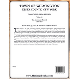 Town of Wilmington, Essex County, New York Transcribed Serial Records, Volume 10: Tax Assessment Records, 1850-1869 back cover