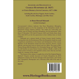 Ancestors and Descendants of Charles Humphries (d. 1837) of Union District, South Carolina, 1677-1984 back cover