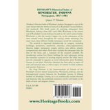 Hinshaw's Historical Index of Winchester, Indiana, Newspapers, 1857-1984 back cover