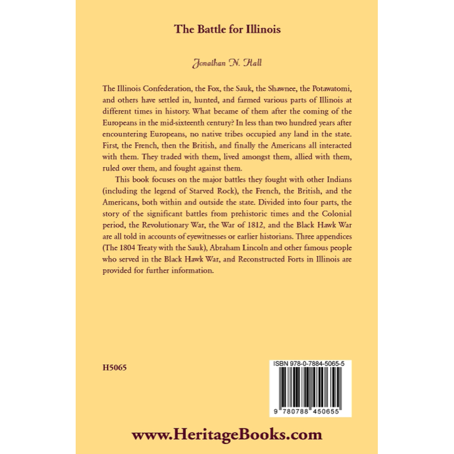 The Battle for Illinois back cover