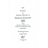 Pioneer and General History of Geauga County [Ohio] With Sketches of Some of the Pioneers and Prominent Men [cloth] back cover