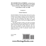 In Court In LaPorte back cover