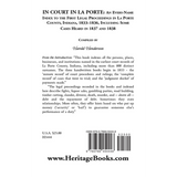 In Court In LaPorte back cover