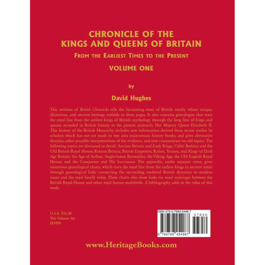 back cover of Chronicle of the Kings and Queens of Britain: From the Earliest Times to the Present, Volume 1