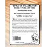 Town of Wilmington, Essex County, New York Transcribed Serial Records, Volume 22: Wills, Guardianships and Probates, 1829-1879 back cover