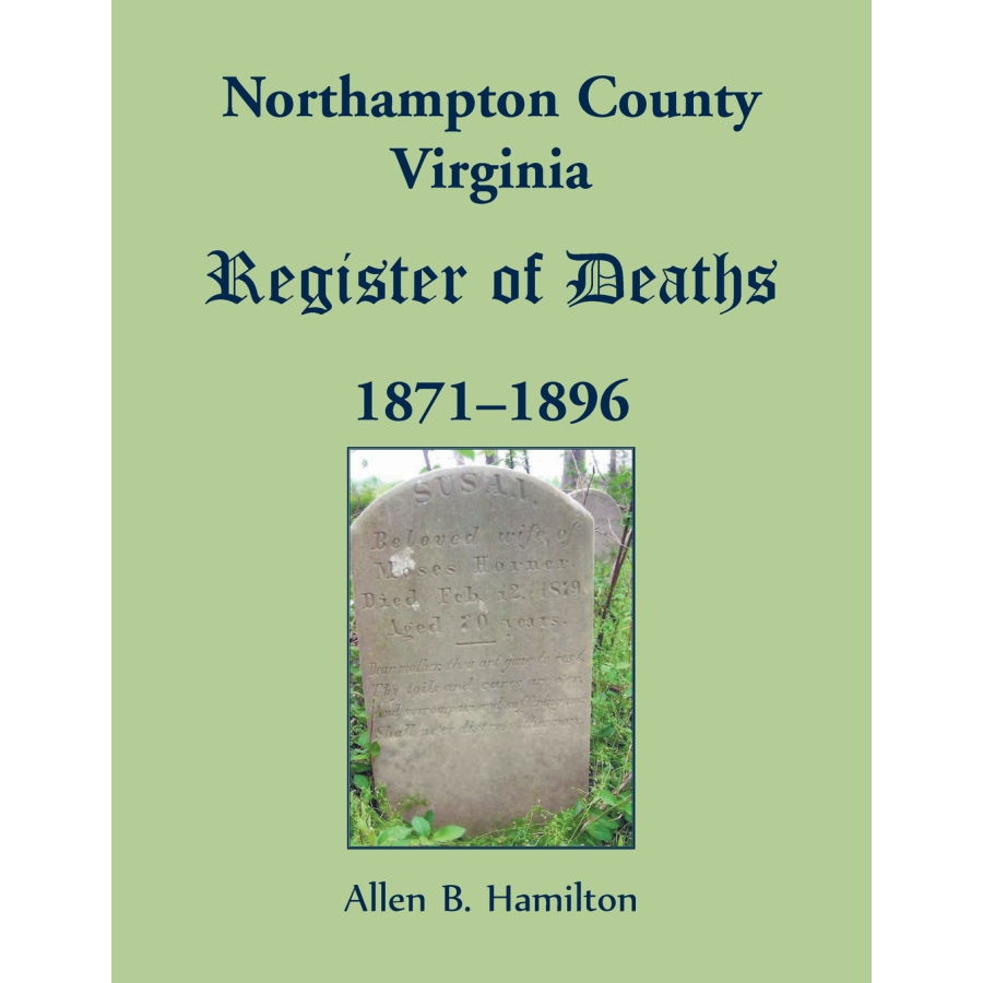 Northampton County, Virginia Register of Deaths, 1871-1896