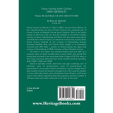 Union County, South Carolina, Deed Abstracts Volume III: Deed Books L-P, 1811-1820 [1770-1820] back cover