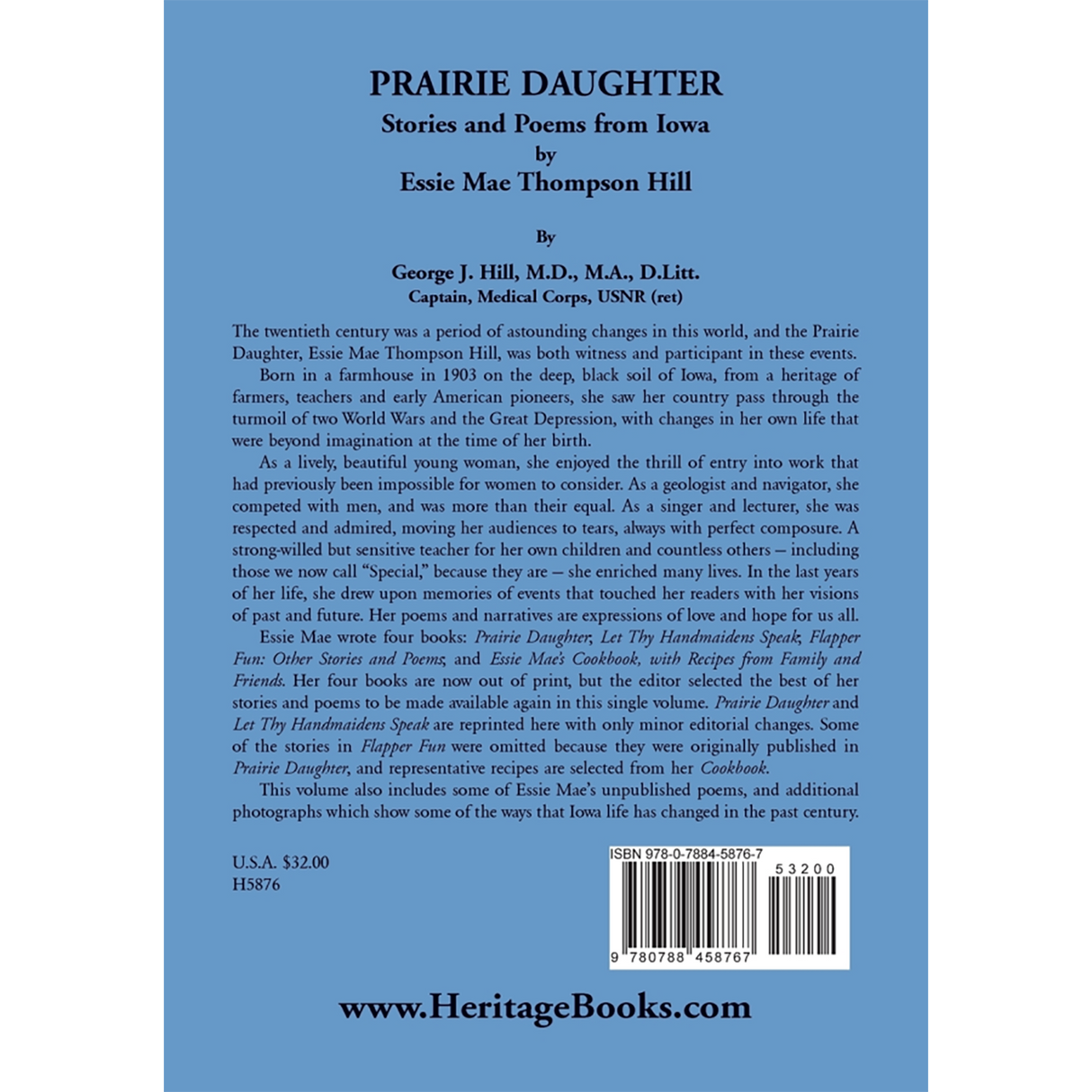 Prairie Daughter: Stories and Poems from Iowa back cover