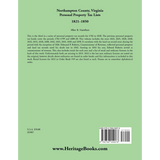 Northampton County, Virginia Personal Property Tax Lists, 1821-1850 back cover