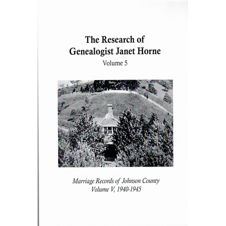 Marriage Records of Johnson County, Kentucky, Volume V, 1940-1945
