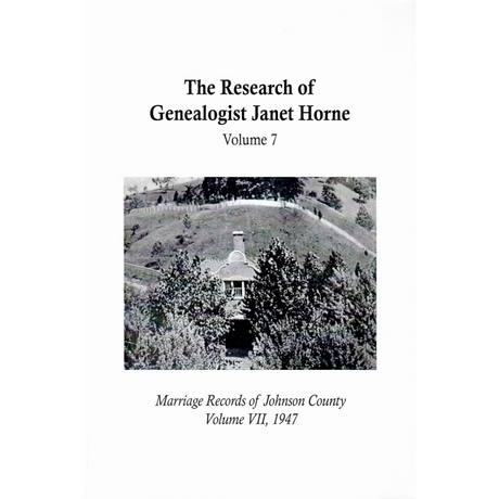 Marriage Records of Johnson County, Kentucky, Volume VII, 1947