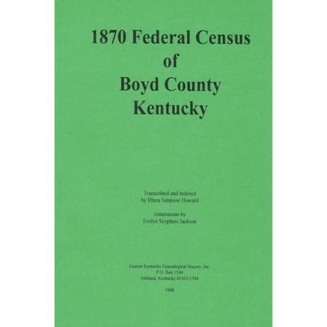 1870 Boyd County, Kentucky Federal Census