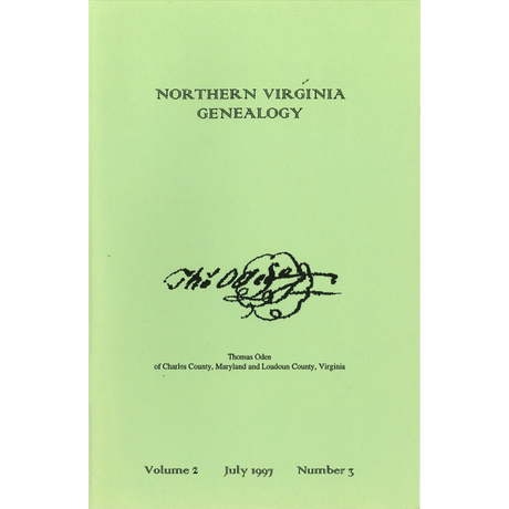 Northern Virginia Genealogy: Volume 2 Number 3, July 1997