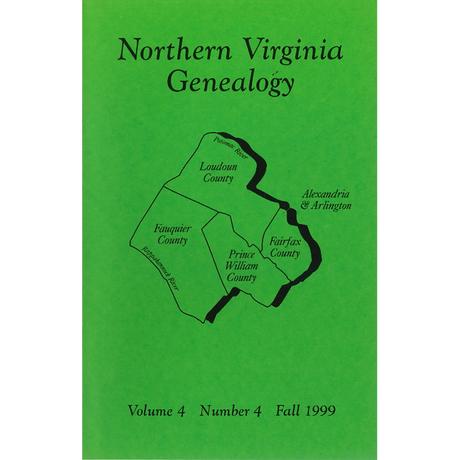 Northern Virginia Genealogy: Volume 4 Number 4, Winter 1999