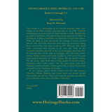 South Carolina Deed Abstracts, Books I-5 through Z-5, 1783-1788 back cover