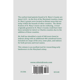 Early Landowners of Maryland, Volume 5: St. Mary's County, 1633-1710 back cover
