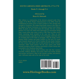 South Carolina Deed Abstracts, Books F-4 through X-4, 1773-1778 back cover
