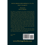 South Carolina Deed Abstracts, Books Y-4 through H-5, 1776-1783 back cover
