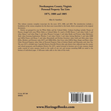 Northampton County, Virginia Personal Property Tax Lists, 1875, 1880 and 1885 back cover
