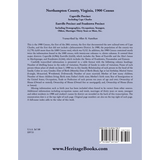 Northampton County, Virginia 1900 Census back cover