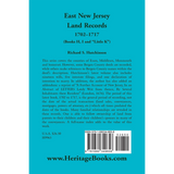 East New Jersey Land Records, 1702-1717 (Books H, I and "Little K") back cover