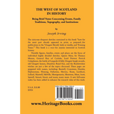 The West of Scotland in History: Being Brief Notes Concerning Events, Family Traditions, Topography, and Institutions back cover