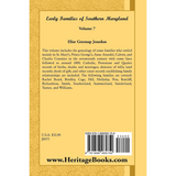Early Families of Southern Maryland: Volume 7 back cover
