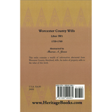 Worcester County [Maryland] Wills, Liber JW3, 1759-1769 back cover