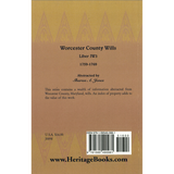 Worcester County [Maryland] Wills, Liber JW3, 1759-1769 back cover