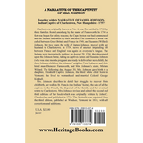 A Narrative of the Captivity of Mrs. Johnson, Together with A Narrative of James Johnson: Indian Captive of Charlestown, New Hampshire back cover