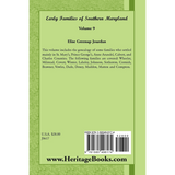 Early Families of Southern Maryland: Volume 9 back cover