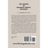 History of Franklin County, Kentucky back cover