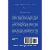 Early Settlers of Tidewater Virginia, Volume 1 back cover