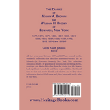 The Diaries of Nancy A. Brown and William H. Brown of Edwards, New York back cover