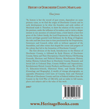 History of Dorchester County, Maryland back cover