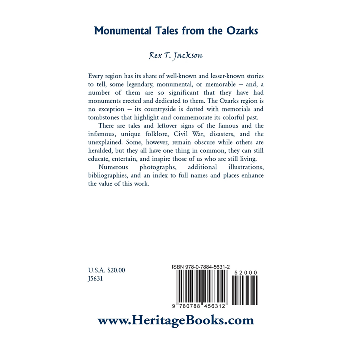 Monumental Tales from the Ozarks back cover
