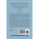 Colonial Pioneers of Virginia, Volume 2 back cover