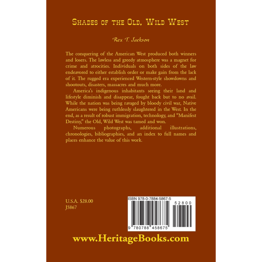 Shades of the Old Wild West back cover