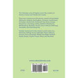 Early Settlers of Tidewater Virginia, Volume 3 back cover