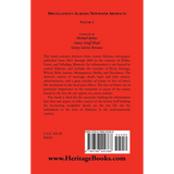 Miscellaneous Alabama Newspaper Abstracts, Volume 1 back cover