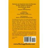 Baptisms and Admission from the Records of the First Church in Falmouth, now Portland, Maine with Appendix of Historical Places back cover