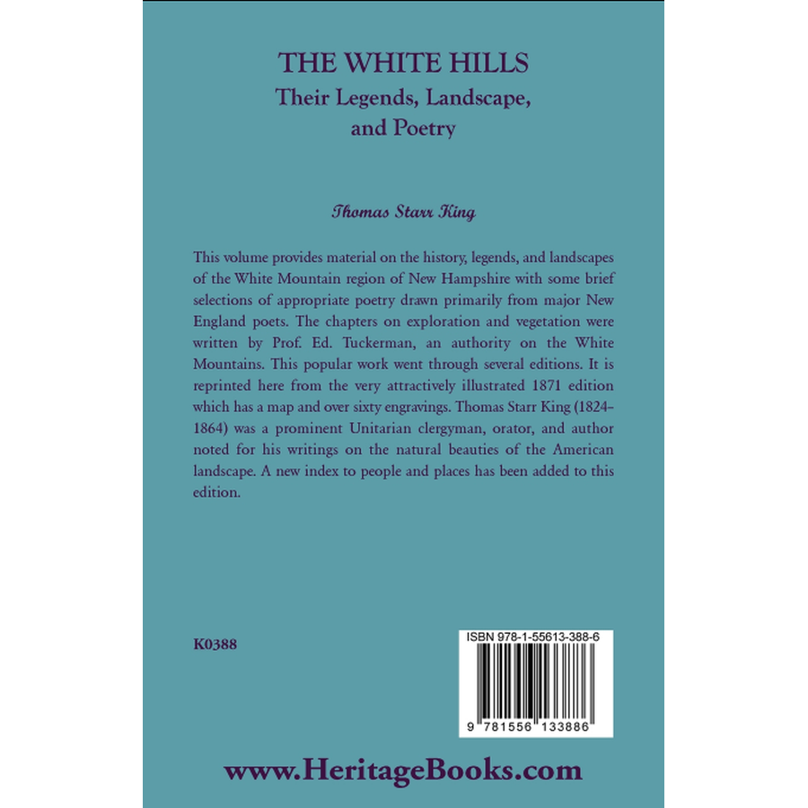 The White Hills:  Their Legends, Landscape, and Poetry back cover