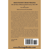 Abolitionist from Virginia, Life and Times of Moncure Daniel Conway, 1832-1907 back cover