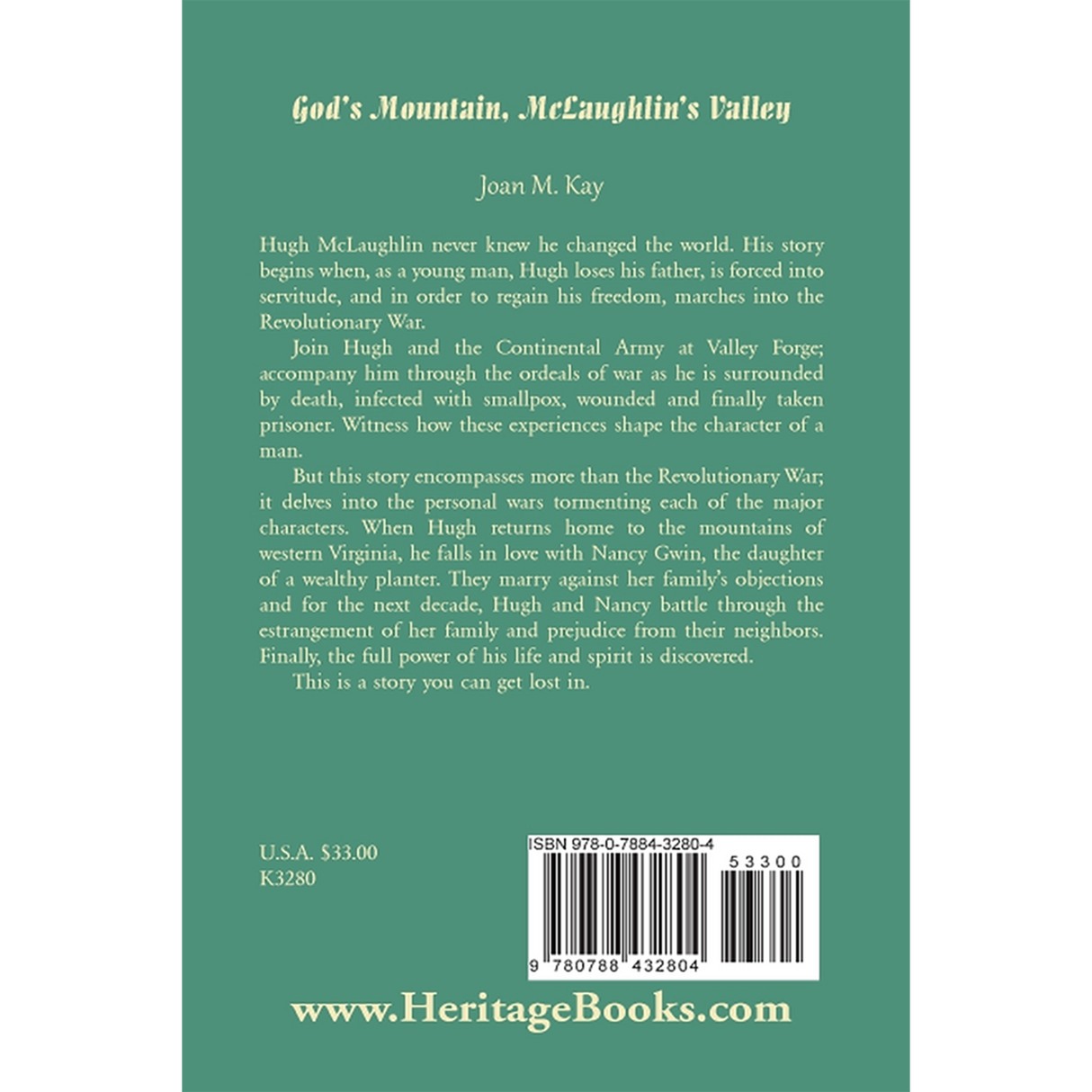 God's Mountain, McLaughlin's Valley back cover